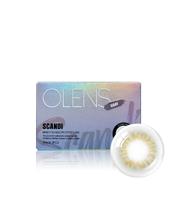 Pre-Order OLENS Scandi Gray Monthly (Prescription 0.00~-8.00, 1 Pair)