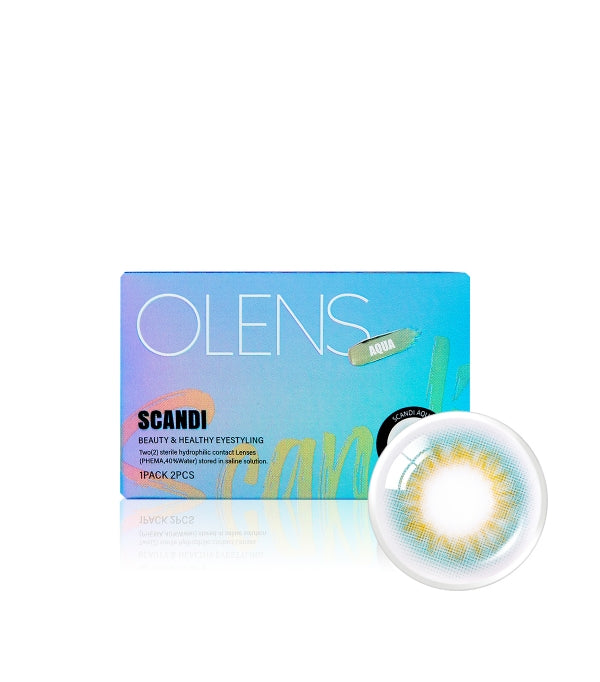 Pre-Order OLENS Scandi Aqua Monthly (Prescription 0.00~-8.00, 1 Pair)