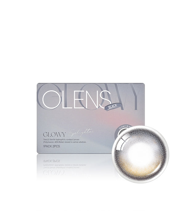 OLENS Glowy Black Monthly (Prescription 0.00~-8.00, 1 Pair)